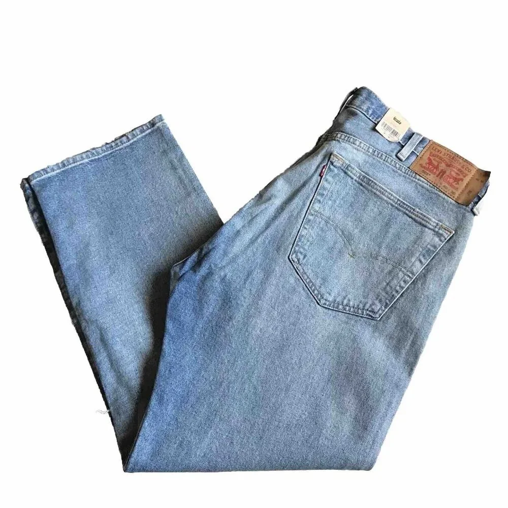 Levi's 501 Original Stretch‎ Blue Jeans Mens Size 40x30 Distressed Button Fly